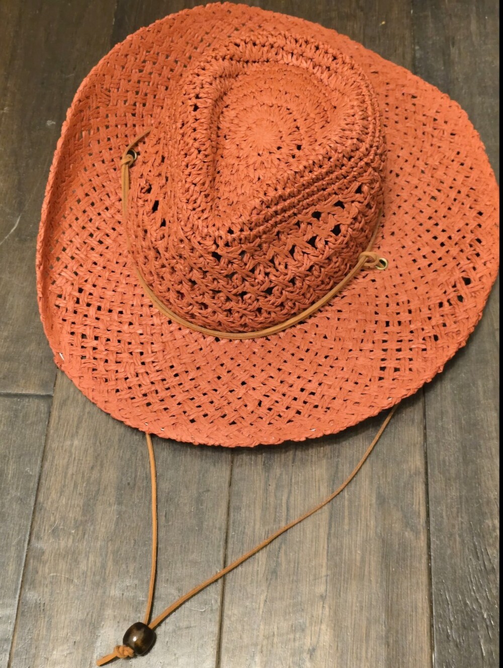 Vince Camuto Woven Wide Brim Sun Hat Coral NWT